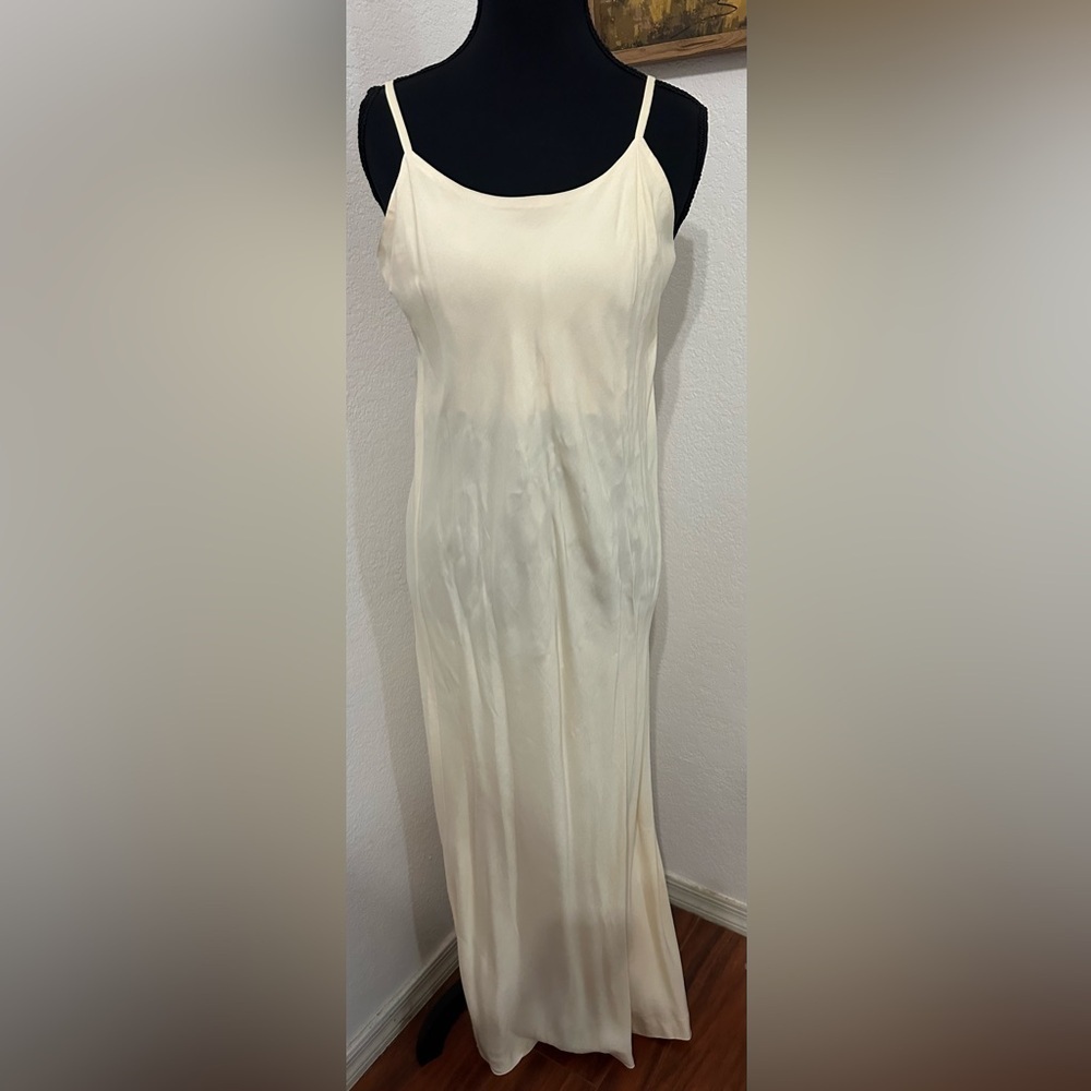 Comme de Garçons Cream Maxi Slip Dress - Size Small